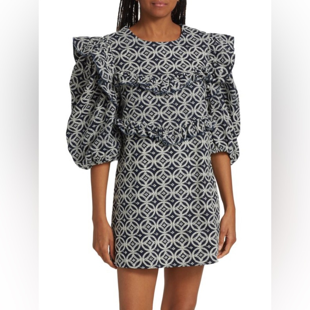 En Saison Puff Sleeve Mini Dress